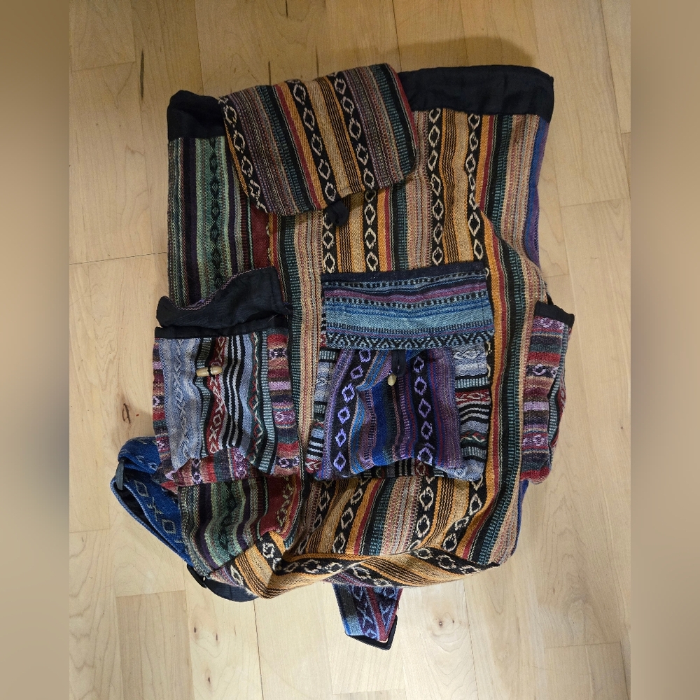 Boho Woven Hippie Backpack
